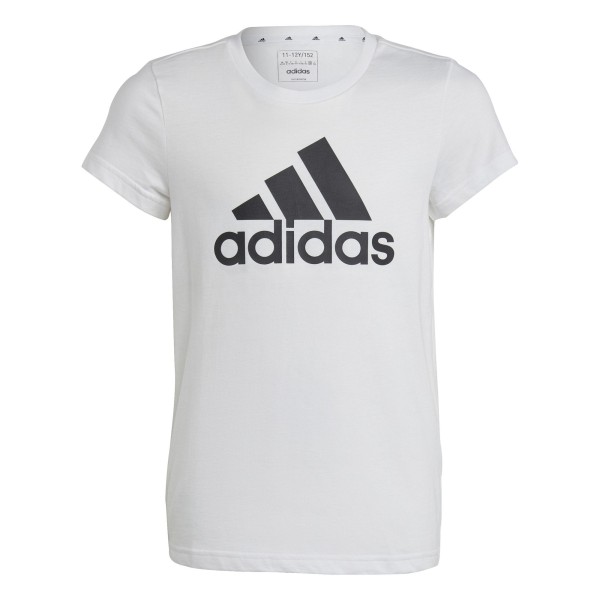 Adidas Mädchen Essentials Big Logo T-Shirt Freizeitshirt weiß-schwarz