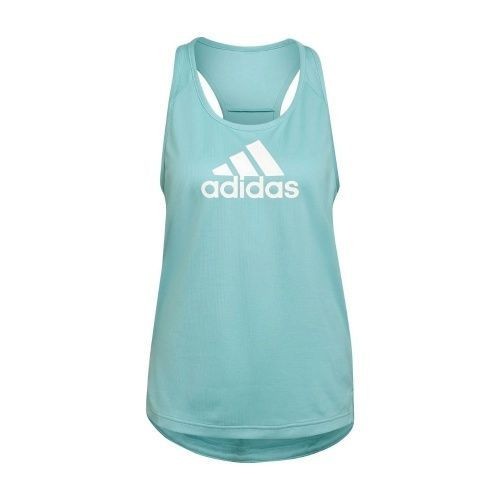 Adidas Damen Big Logo Tank Top Laufshirt mint-weiß