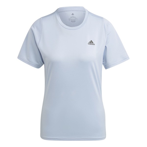 Adidas Damen Run Icons 3Bar Laufshirt T-Shirt hellblau