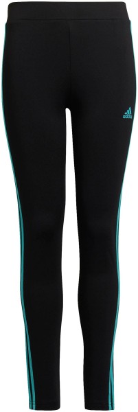 Adidas Mädchen 3-Streifen Tight Leggings schwarz-türkis
