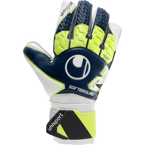 Uhlsport Soft Advanced Torwarthandschuhe navy-gelb-weiß