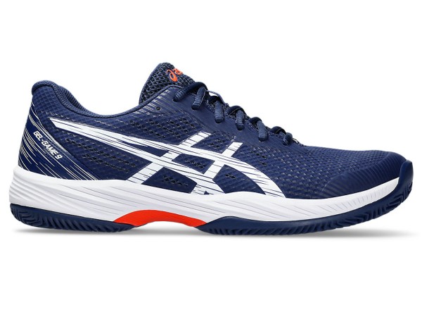 Asics Herren Gel-Game 9 Clay OC Tennisschuh dunkelblau-weiß