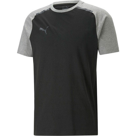 Puma Herren teamCup Casuals Tee T-Shirt Sportshirt schwarz