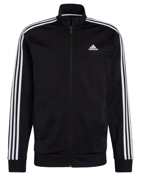 Adidas Herren Essentials 3-Streifen Freizeitjacke Trainingsjacke schwarz-weiß