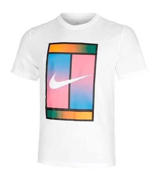 Nike Herren Court Dri-Fit Tennisshirt T-Shirt weiß