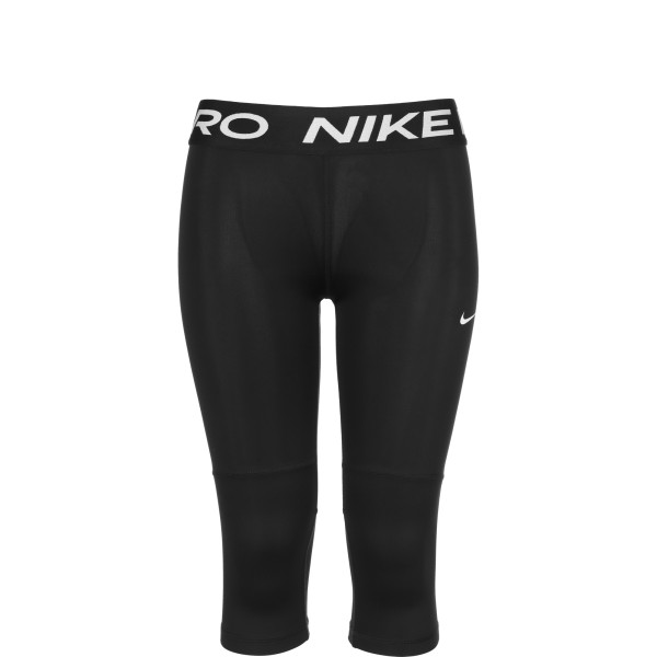 Nike Mädchen Pro Capri Leggings Funktionstight schwarz-weiß