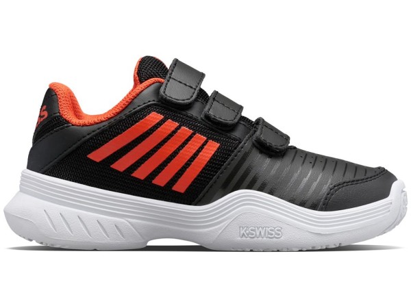 K-Swiss Kinder Court Express Strap Tenisschuh black-orange