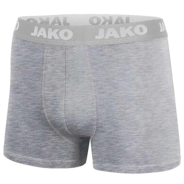 Jako Herren Basic 2er Pack Boxershort grau meliert