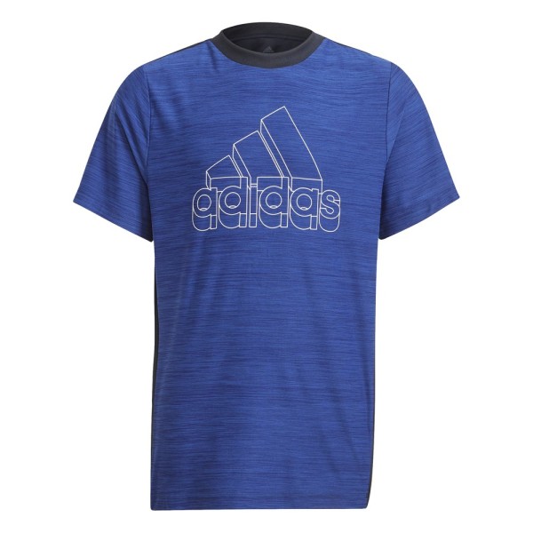 Adidas Jungen Aeroready Heather Tee Funktionsshirt Trainingsshirt blau