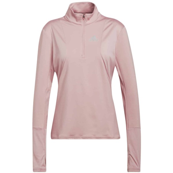 Adidas Damen Own The Run 1/2 Zip Longsleeve Langarmshirt rosa