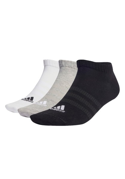 Adidas Low Cut Sneakersocken Sportsocken 3er Pack grau-weiß-schwarz