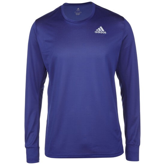 Adidas Herren Own the Run Laufshirt Langarmshirt blau