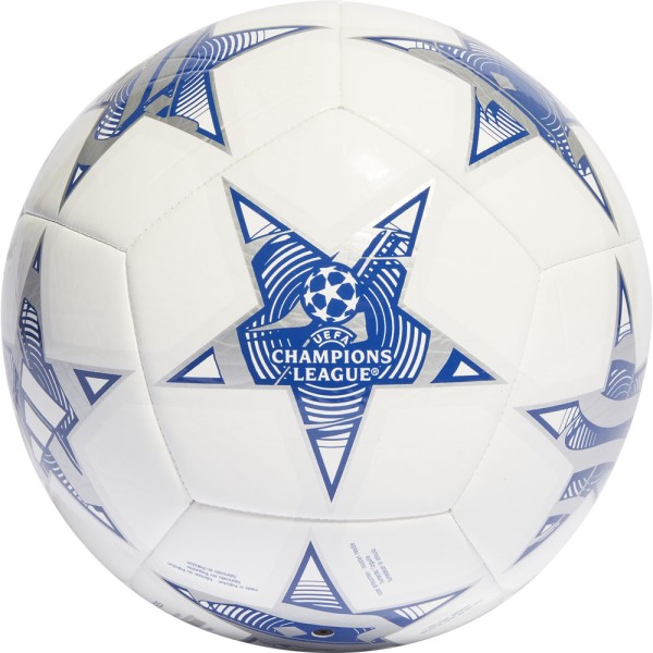 Adidas Uefa Champions League 23/24 Club Trainingsball Fußball Gr. 5 weiß-silber-blau