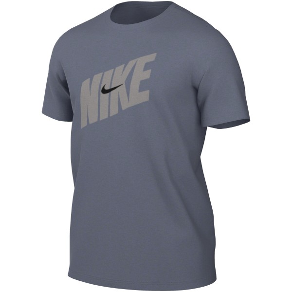 Nike Herren Dri-Fit Fitness T-Shirt Sportshirt metallblau