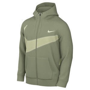 Nike Herren Dri-Fit Fleece Trainingsjacke Sportjacke oliv-hellgrün