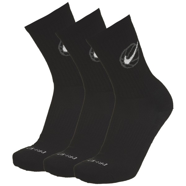 Nike Everyday Crew Basketball Socken 3er schwarz-weiß