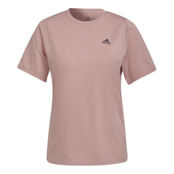 Adidas Damen Run Icons 3Bar Laufshirt Trainingsshirt rosa