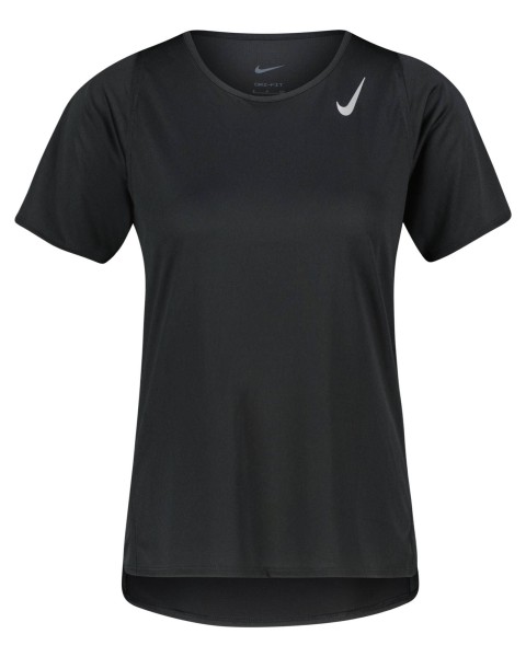 Nike Damen Dri-Fit Race Short Sleeve Top Laufshirt schwarz