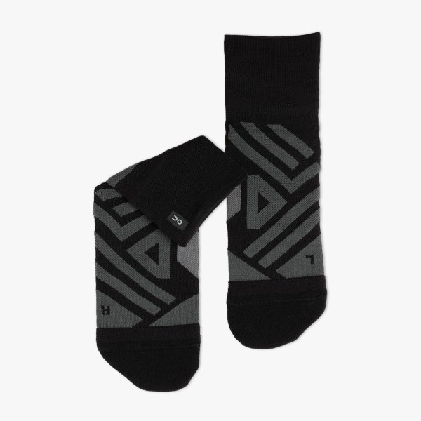 ON Damen Mid Sock Laufsocken Sportsocken black-shadow