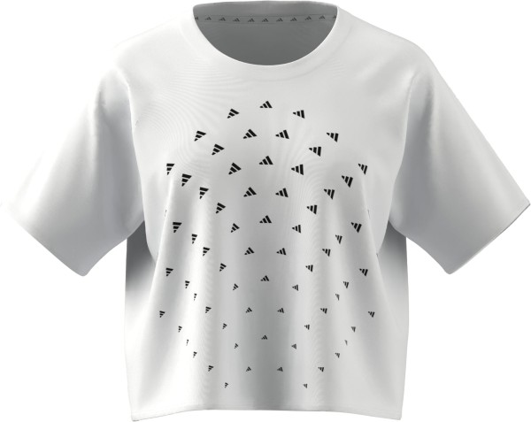 Adidas Damen BLUV Tee Trainingsshirt lockeres T-Shirt weiß