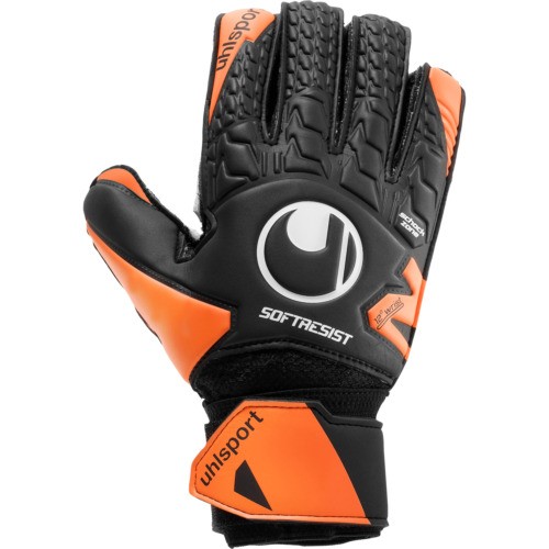 Uhlsport Soft Resist Flex Frame Torwarthandschuhe schwarz-orange-weiß