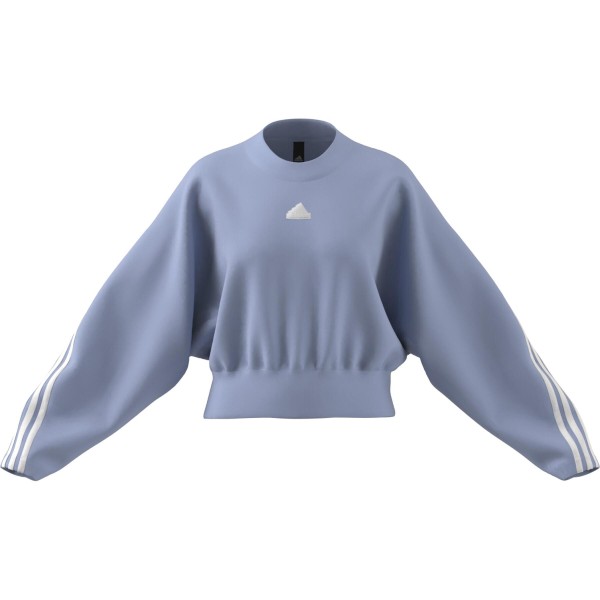 Adidas Damen Future Icons 3S Crew Pullover Sweatshirt hellblau-weiß