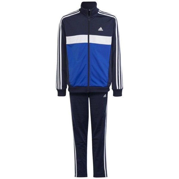 Adidas Kinder Tiberio Tracksuit Sportanzug Trainingsanzug dunkelblau-weiß-blau