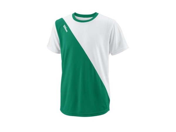 Wilson Jungen Team II Angle Crew Tennisshirt grün-weiß