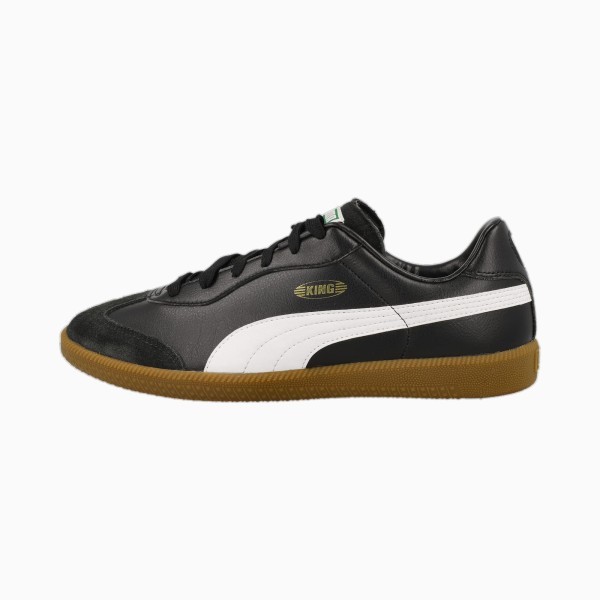 Puma Herren King 21 IT Fußballschuh Hallenschuh schwarz-weiß