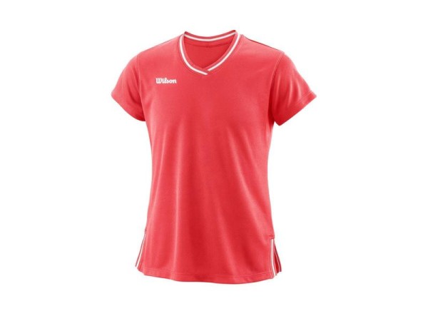 Wilson Mädchen Team II V-Neck Tennisshirt orange