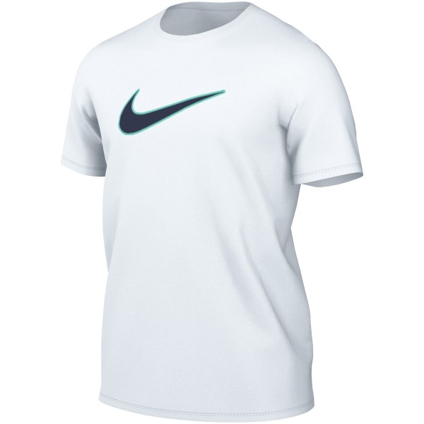 Nike Herren Sportswear Big Logo T-Shirt Freizeitshirt weiß-dunkelblau