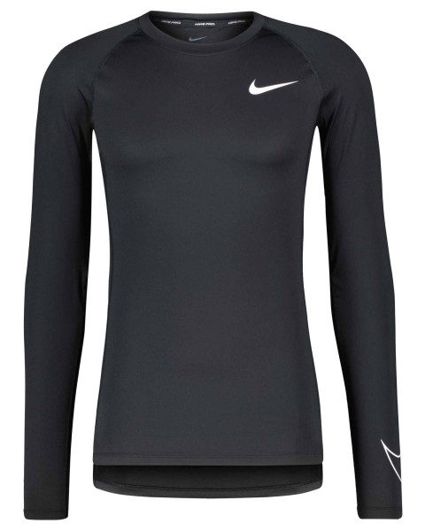 Nike Herren Pro Dri-Fit Funktionsshirt Longsleeve schwarz-weiß