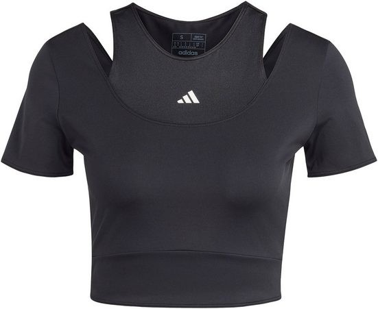 Adidas Damen High Intensity Aeroready Crop Trainingsshirt T-Shirt schwarz