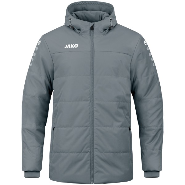 Jako Kinder Team Coachjacke Kapuzenjacke steingrau