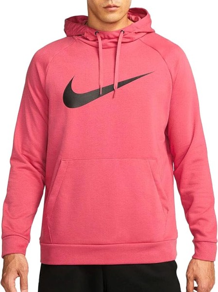 Nike Herren Dri-Fit Hoodie Kapuzenpullover rot-schwarz