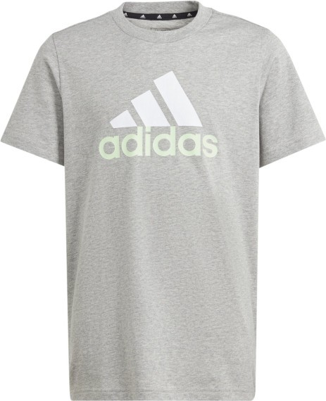 Adidas Kinder Big Logo Two Color T-Shirt Freizeitshirt grau-weiß-grün