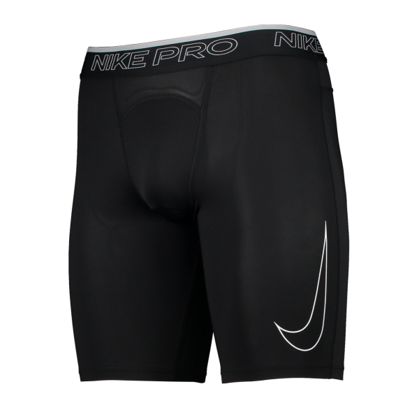 Nike Herren Pro Dri-Fit Long Short Tight schwarz-weiß