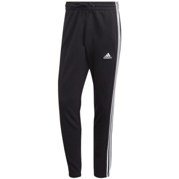 Adidas Herren 3-Streifen French Terry Freizeithose Trainingshose schwarz-weiß