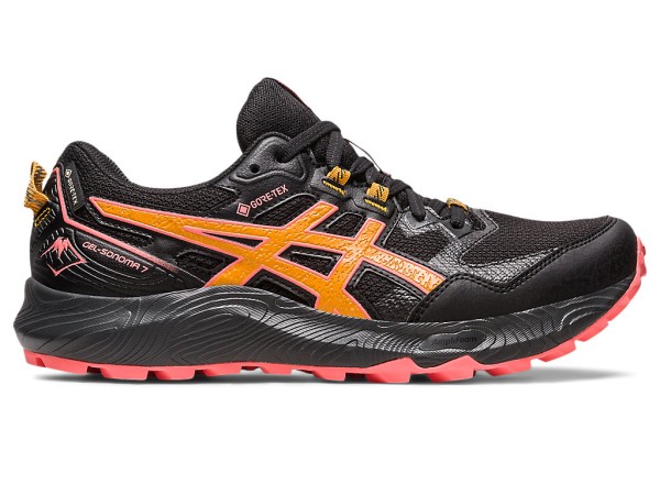 Asics Damen Gel-Sonoma 7 GTX Laufschuh Trailrunningschuh schwarz-gelb-rosa