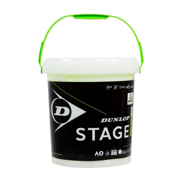 Dunlop Stage 1 Tennisbälle 60er Eimer grün