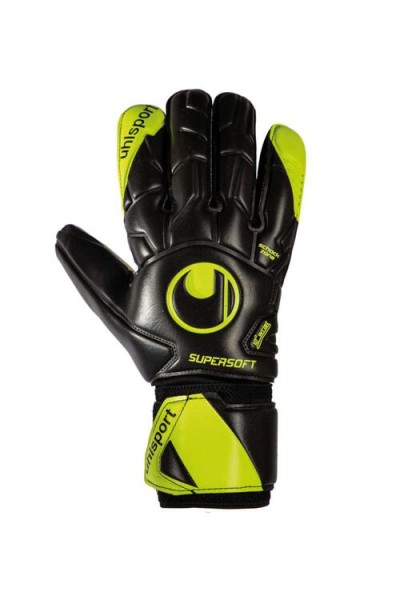 Uhlsport Supersoft HN Flex Frame Torwarthandschuhe schwarz-gelb